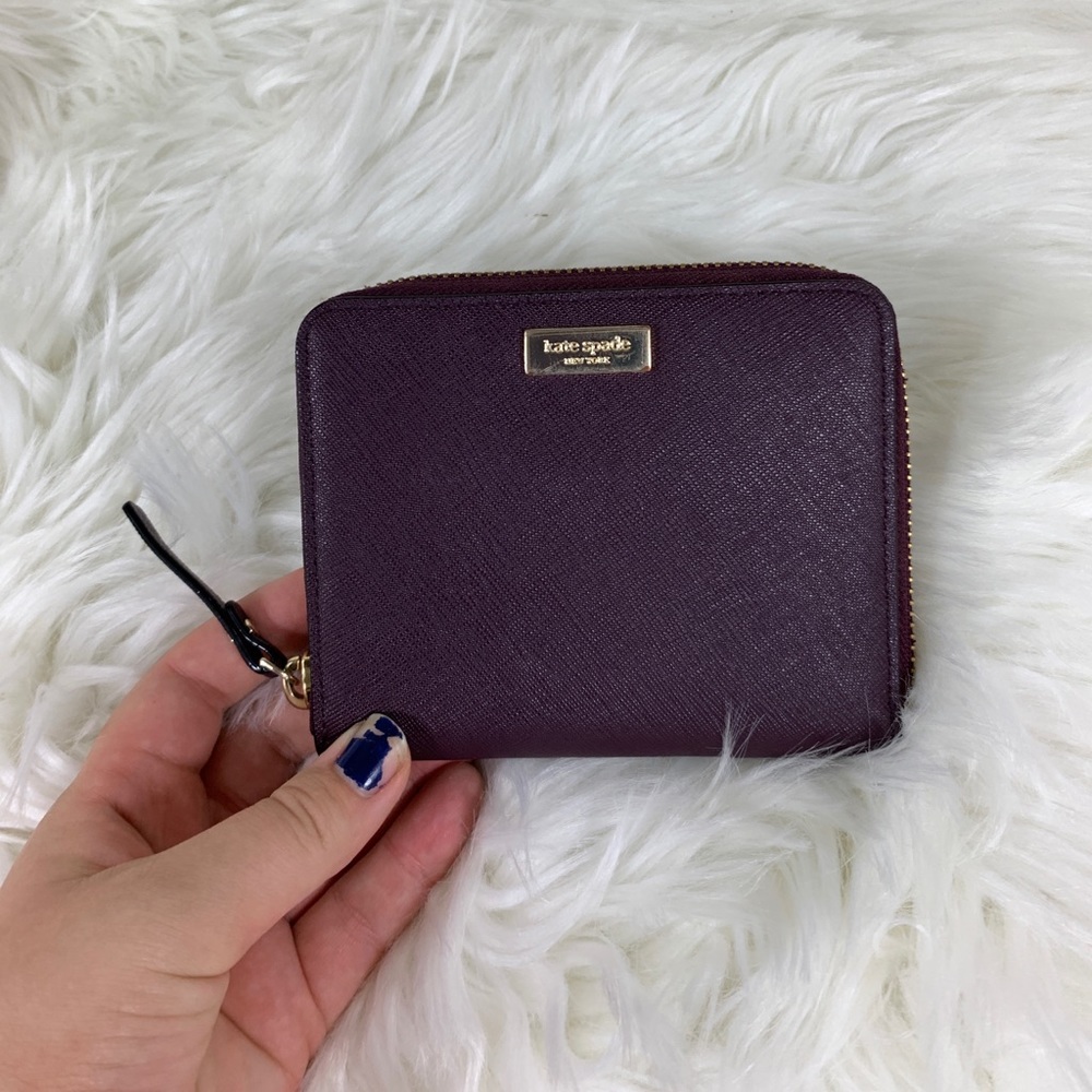 Kate Spade Dark Purple Zip Around Wallet
